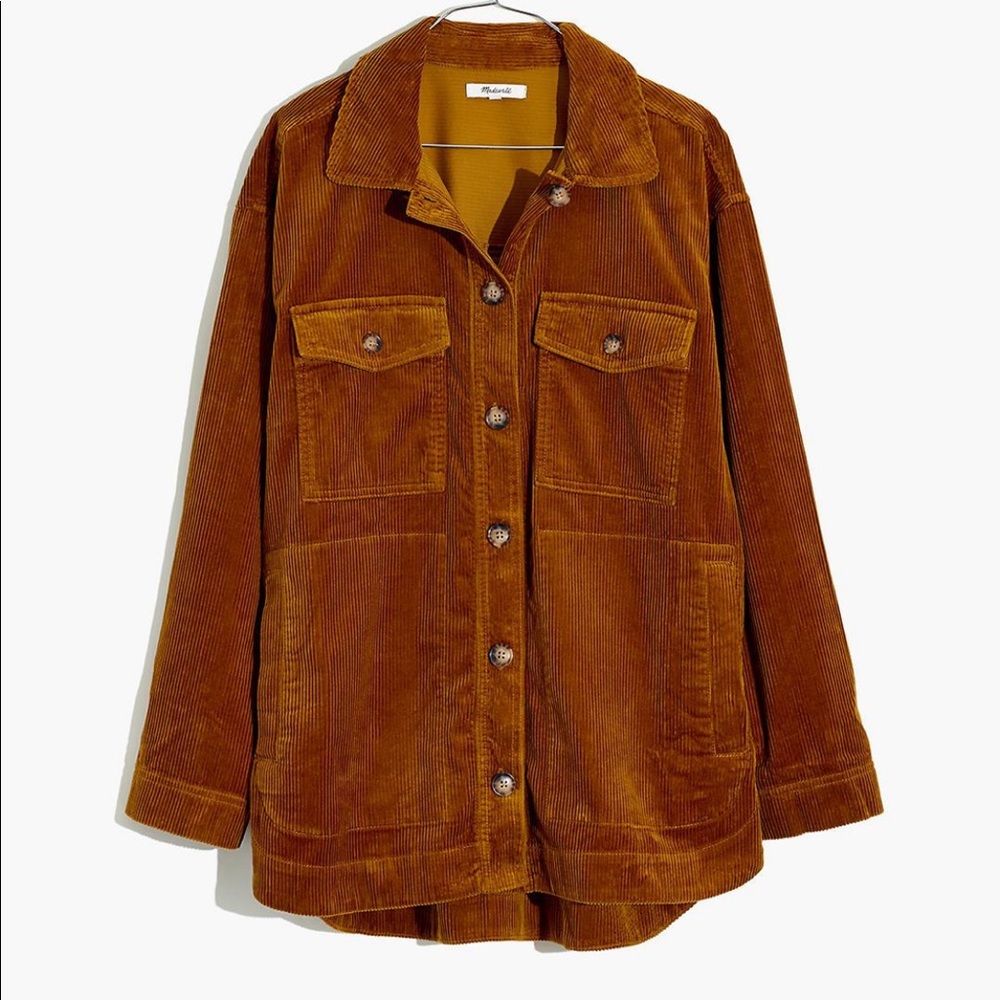 Madewell Corduroy Yorkway Shirt-Jacket - antique gold